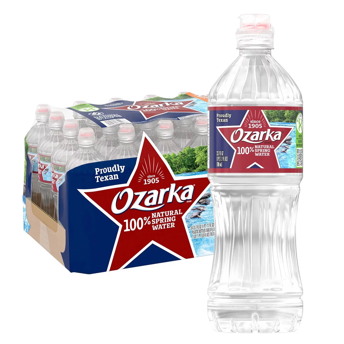 24 pk Natural Spring Water 23.7 fl. oz. P58494
