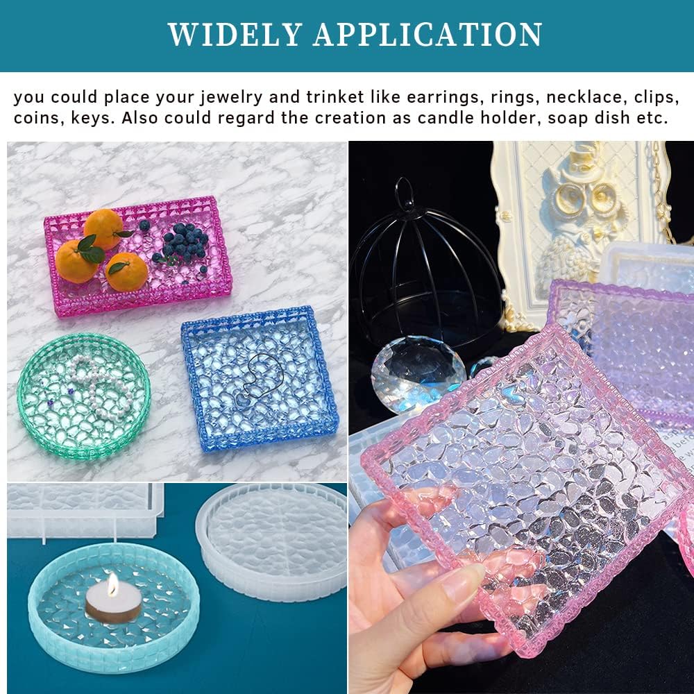 3PCS Silicone Tray Mold with Edges E823