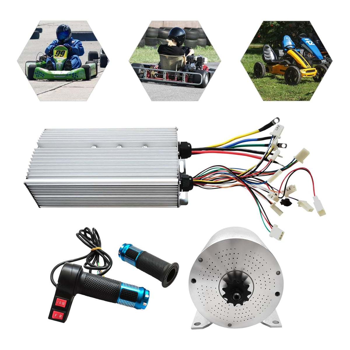 Brushless Motor Kit 3000W 72V BLDC Motor Kit with Brushless Controller O1541