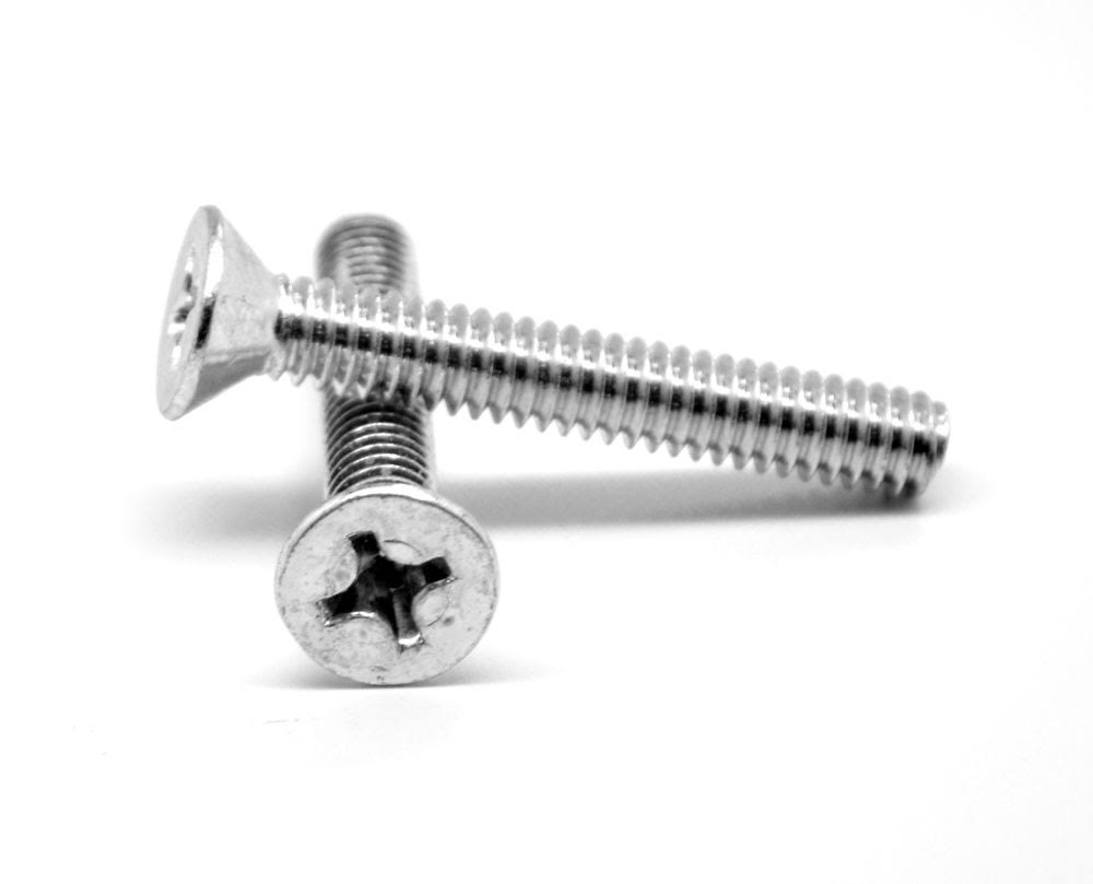 #10-24 x 1 Coarse Thread Phillips Flat Head Machine Screw Y6041