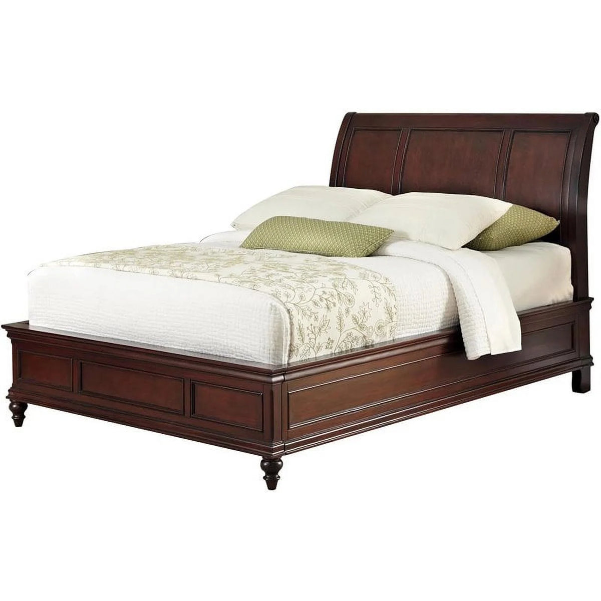 King Size Mahogany Wood Sleigh Bed K974025
