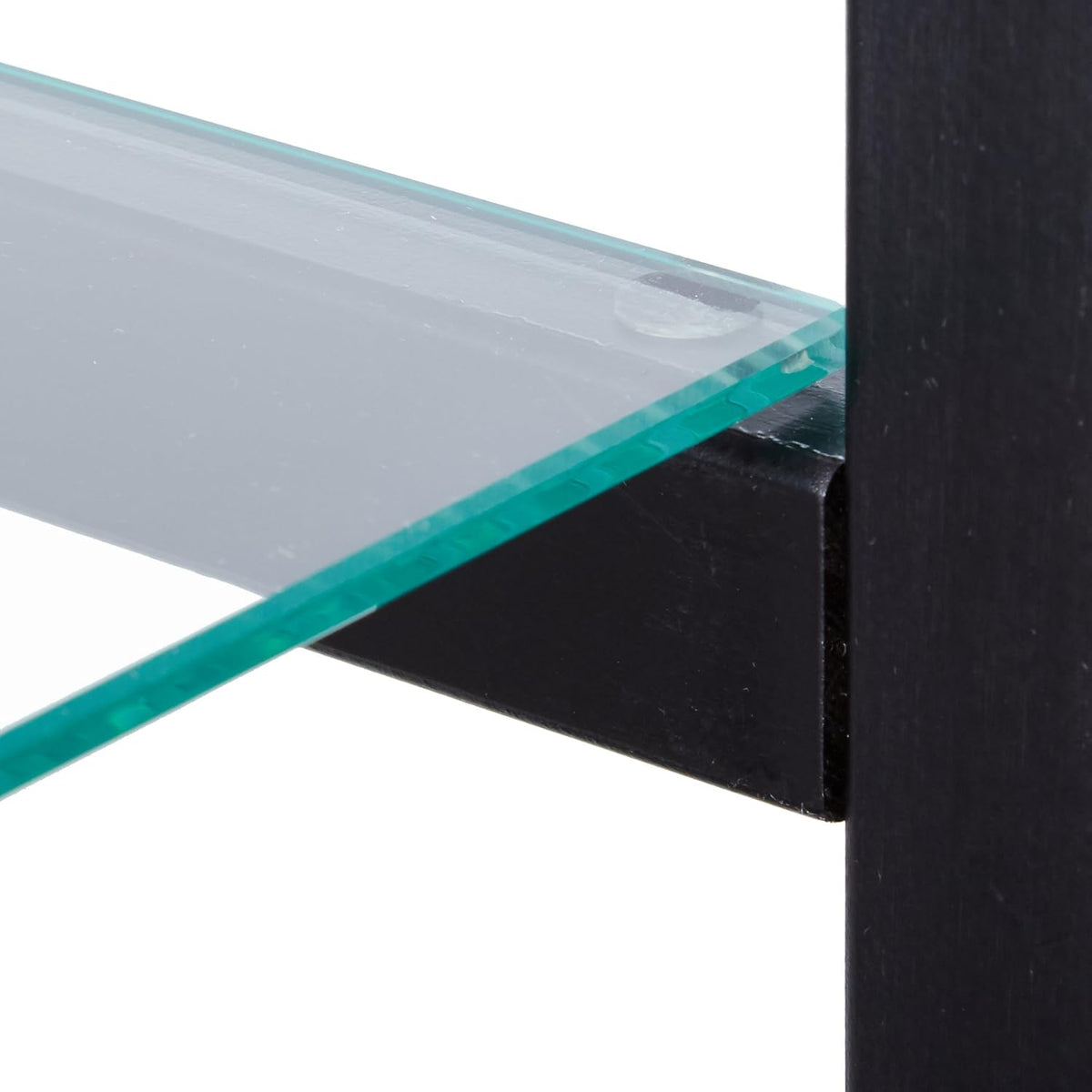 4-Shelf Glass Curio Cabinet Black and Clear M4462