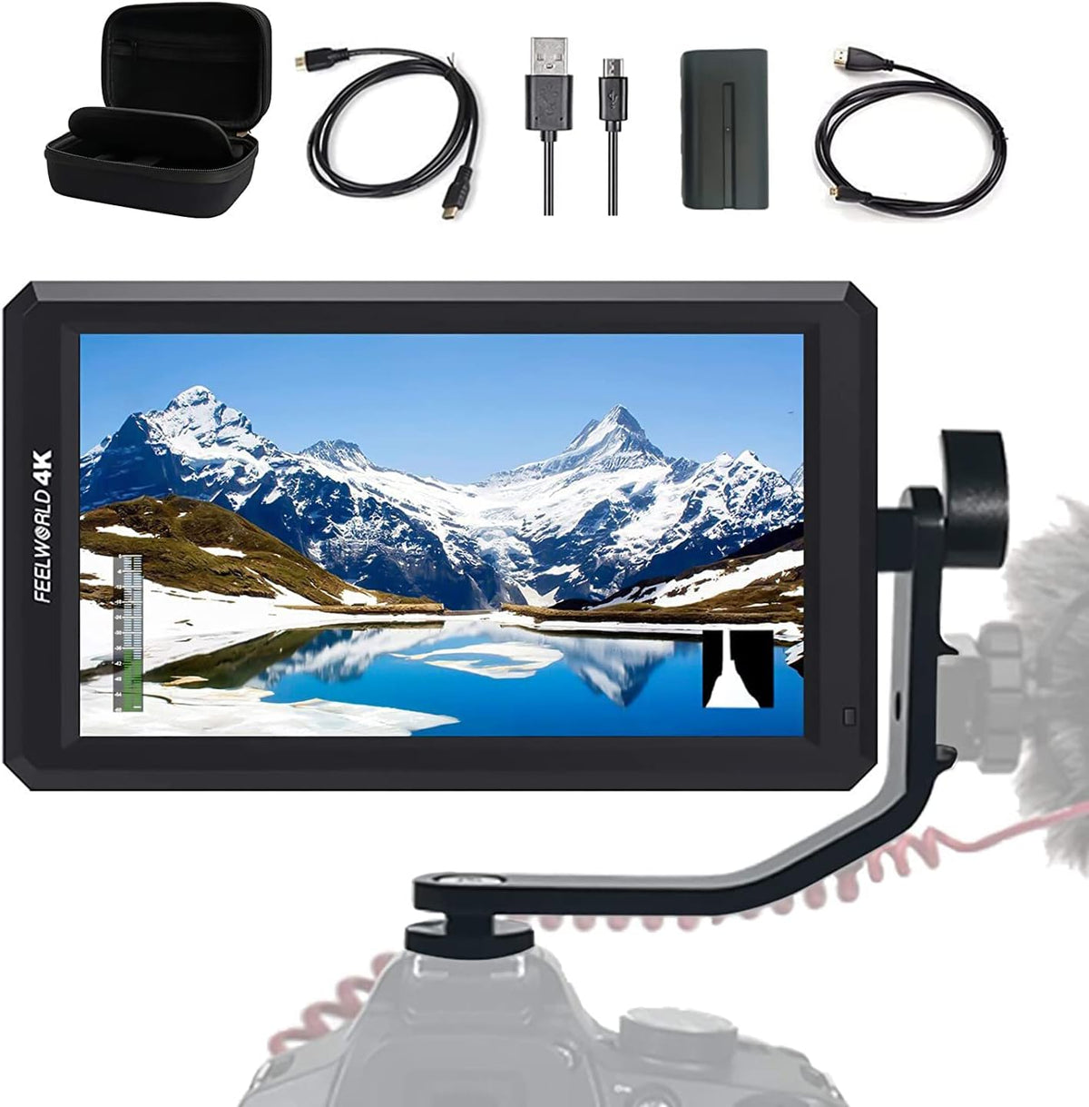 5.7Inch FHD IPS On Camera 4K HDMI Monitor with Swivel Arm R6513