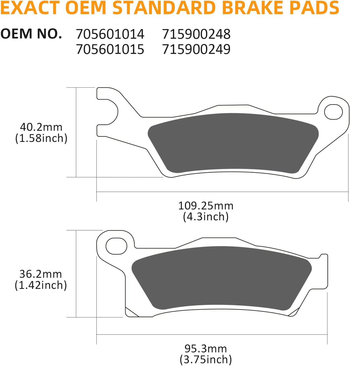 Front & Rear Sintered Brake Pads Pack of 2 (3 Sets) P52573