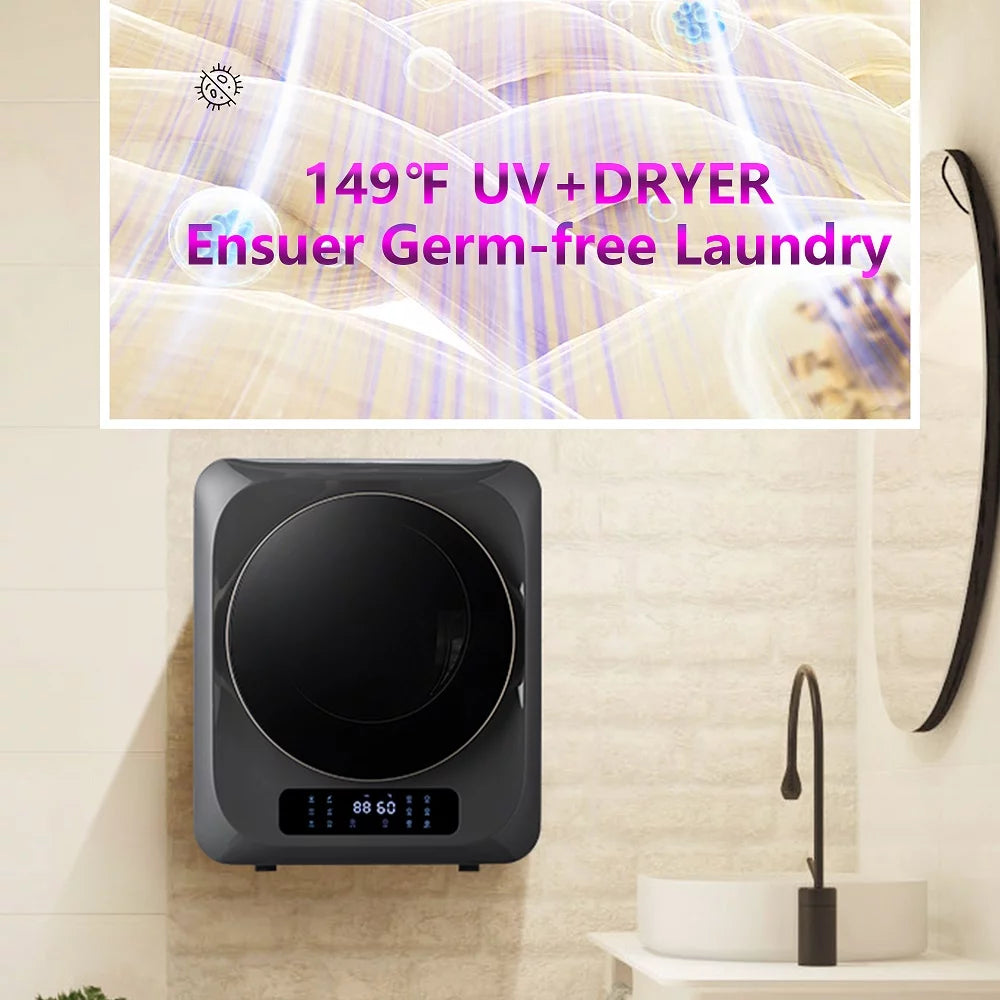 Portable Mini Electric Tumble Dryer 850W Grey B46409