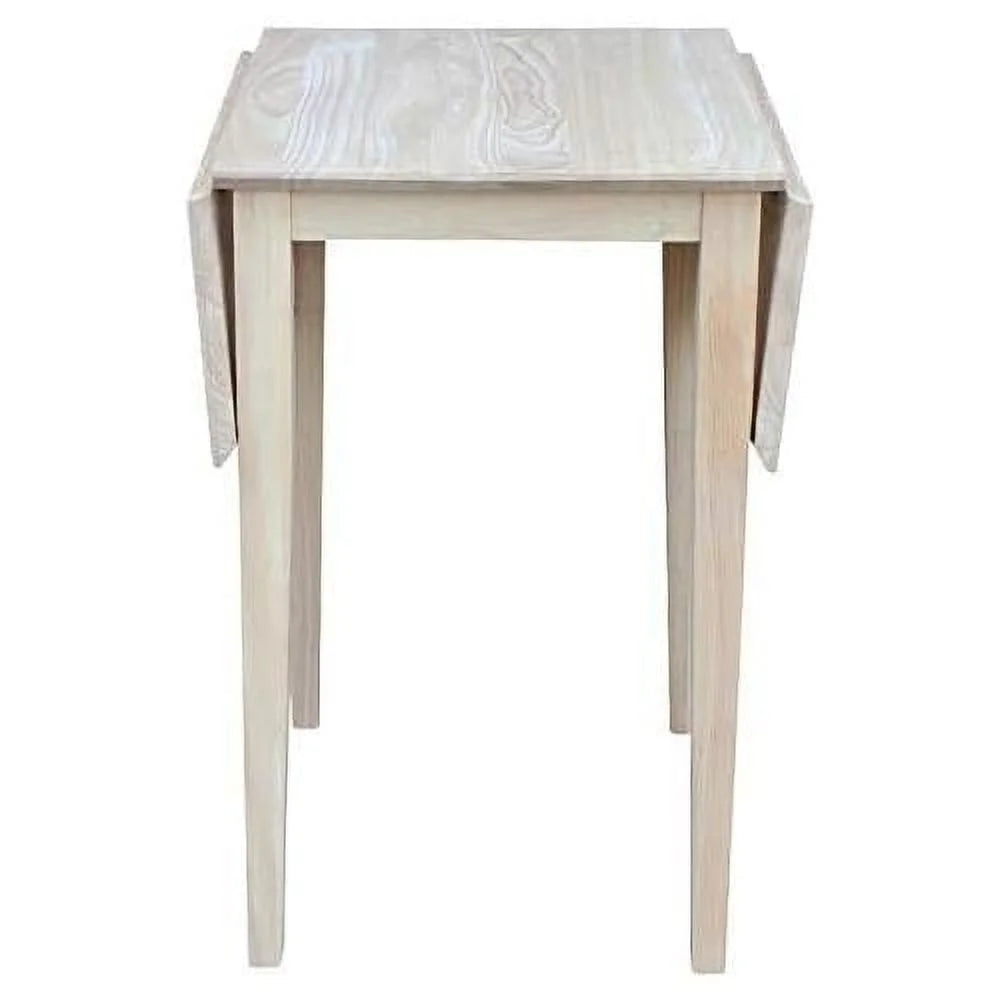 Unfinished Natural Wood Drop Leaf Dining Table R49967