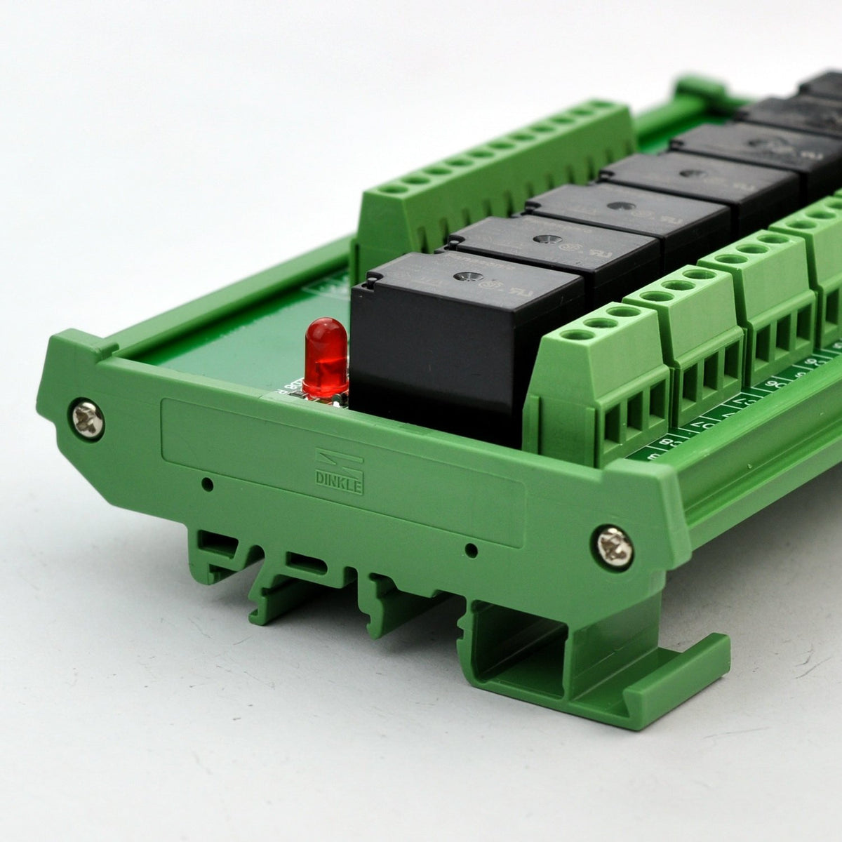 DIN Rail Mount 8 SPDT Power Relay Interface Module, DC 12V, Pack of 2 Y241869