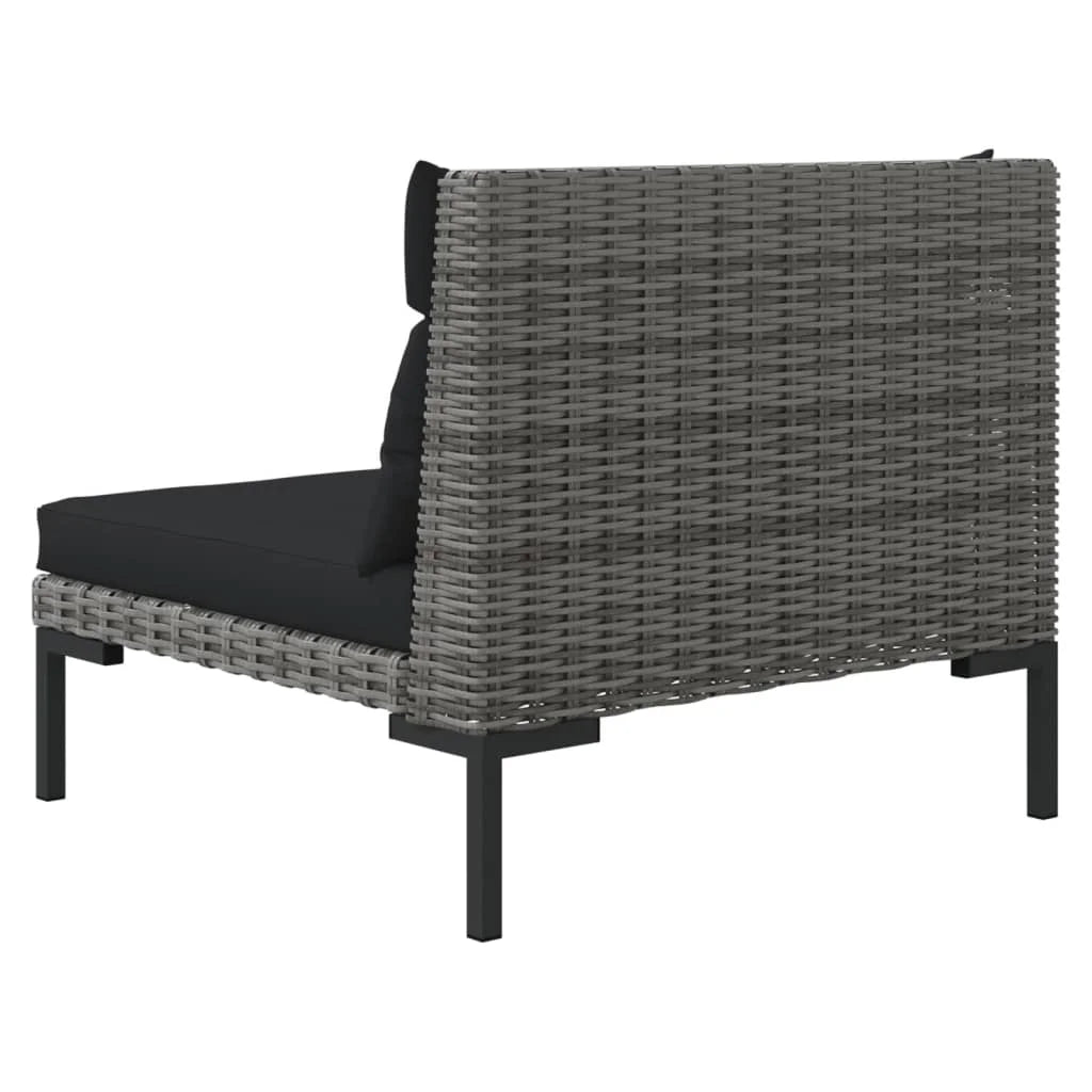 Half Round Poly Rattan Patio Sofas with Cushions B7217