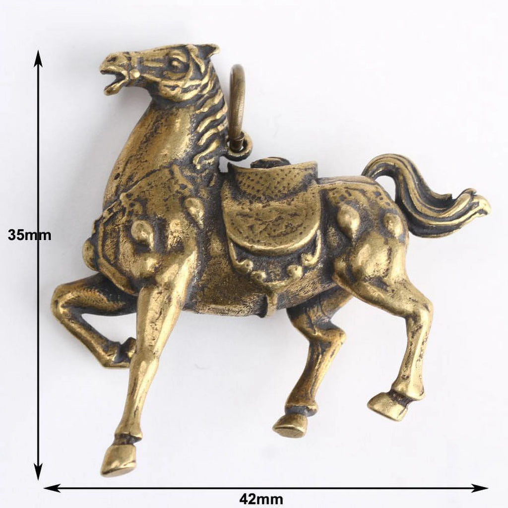 Solid Copper Race Horse Miniature Figurines Desk Decor Ornament Handmade Crafts Q741719
