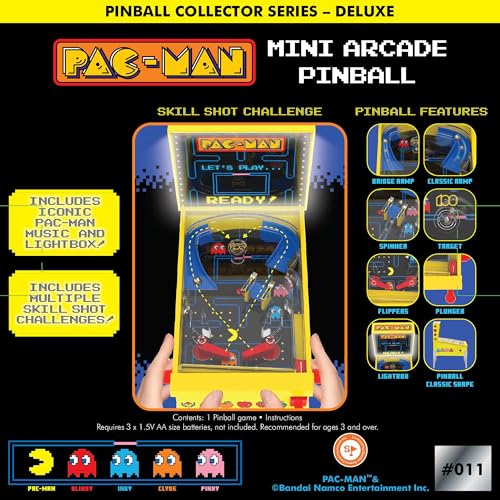Mini Arcade Pinball Tabletop Game with Lights & Sounds R9945