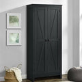 Black Oak 4 Shelf Storage Cabinet Z2186
