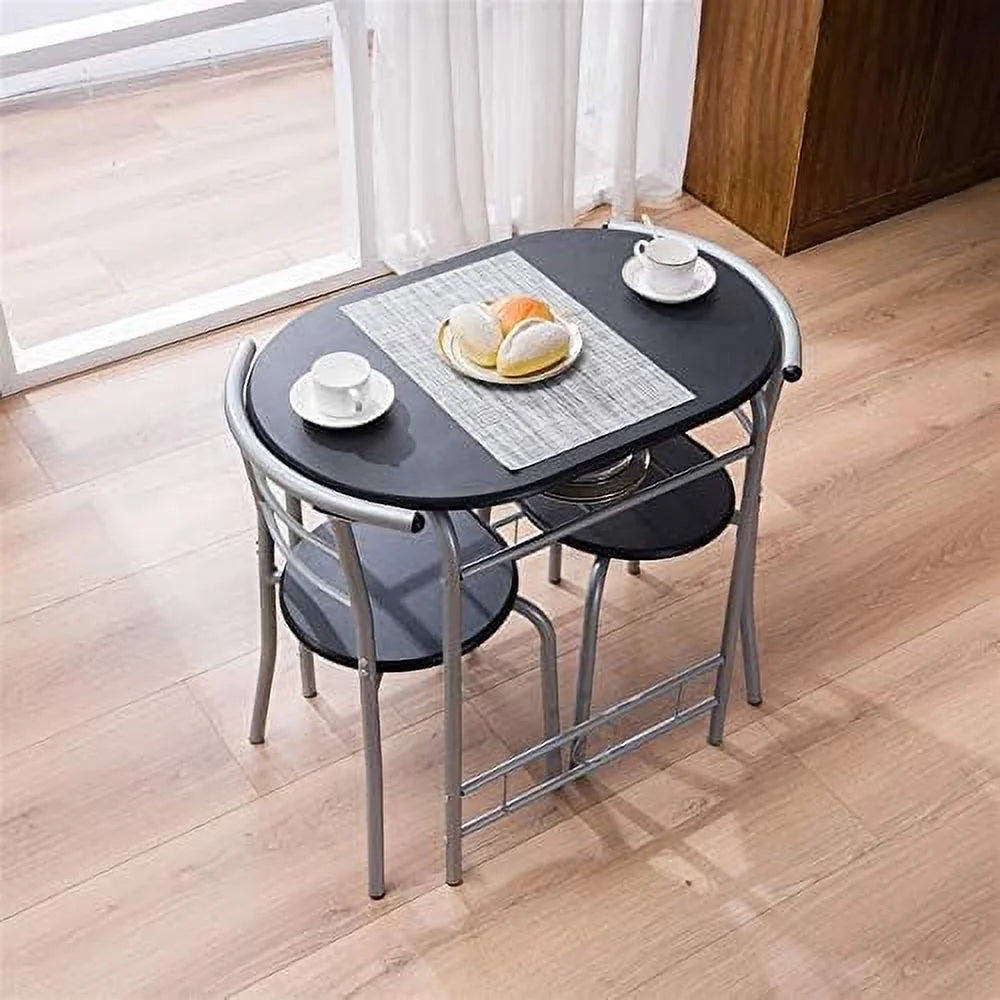 3-Piece Small Kitchen Table Set Rustic Brown I5614