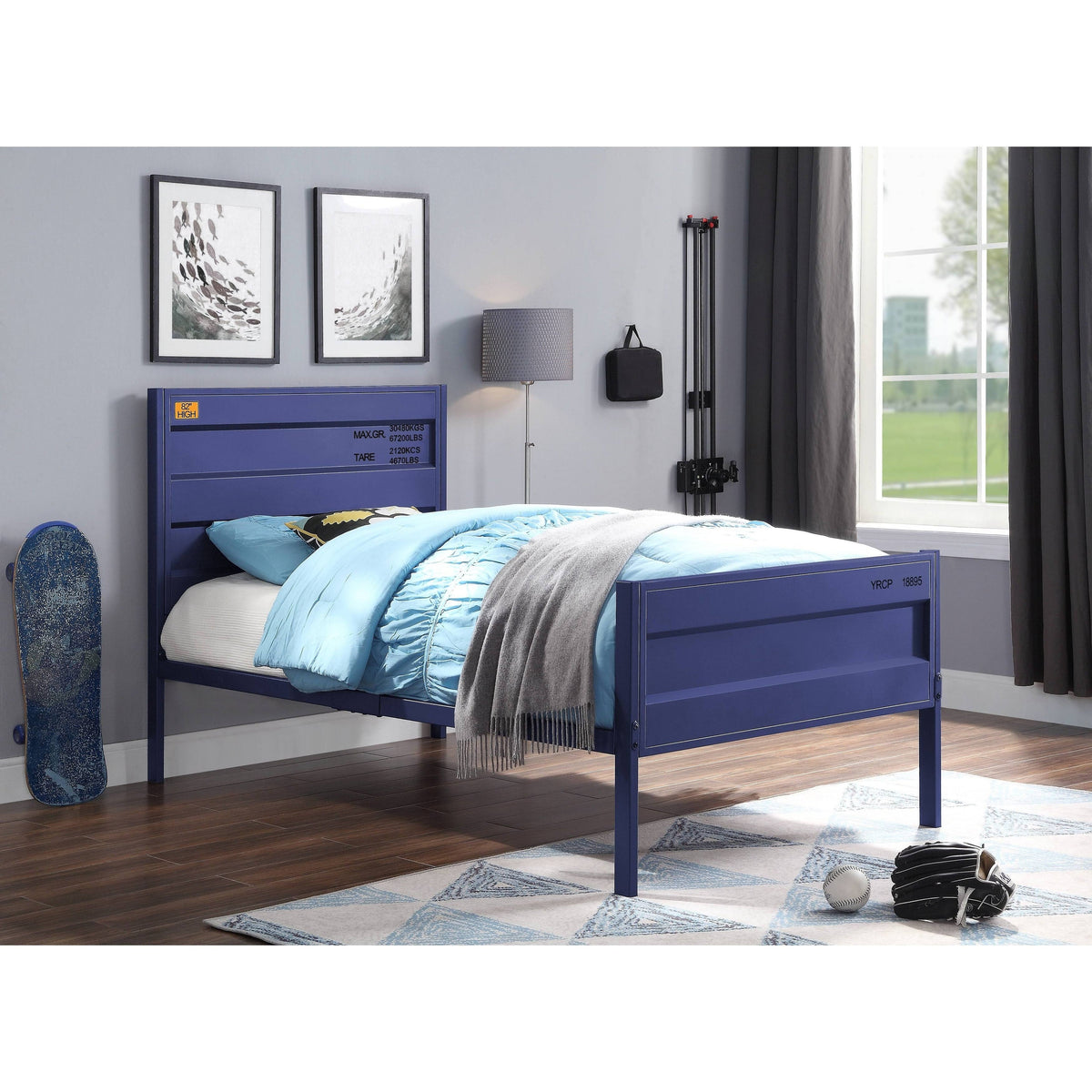 Blue Full Bed Z437649