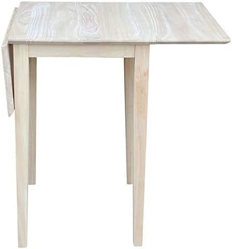 Unfinished Natural Wood Drop Leaf Dining Table R49967