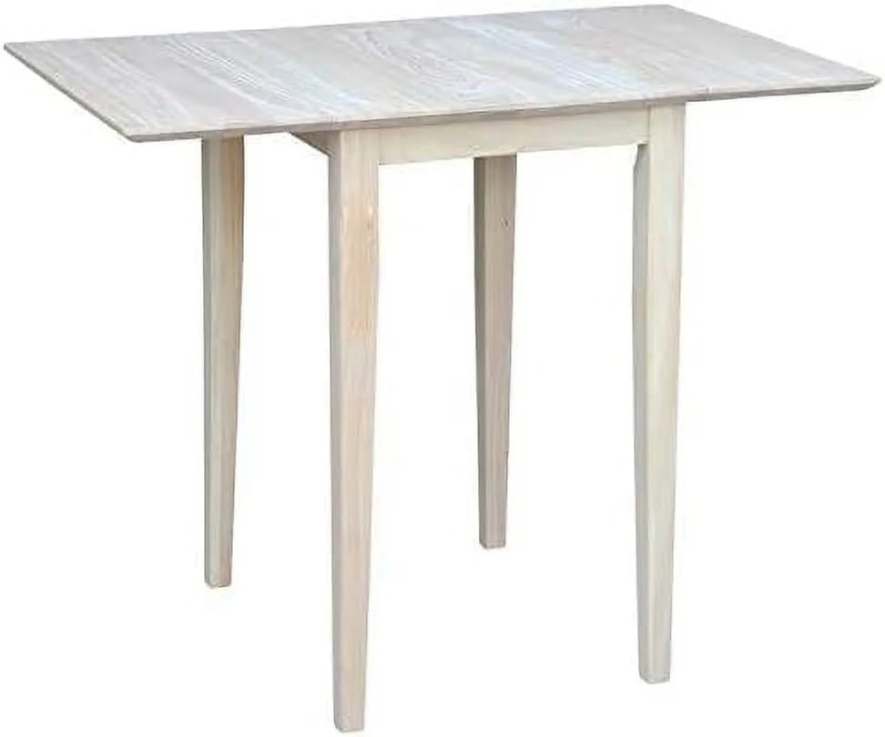 Unfinished Natural Wood Drop Leaf Dining Table R49967