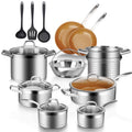 17 Pc Stainless Steel Induction Cookware Set G55860