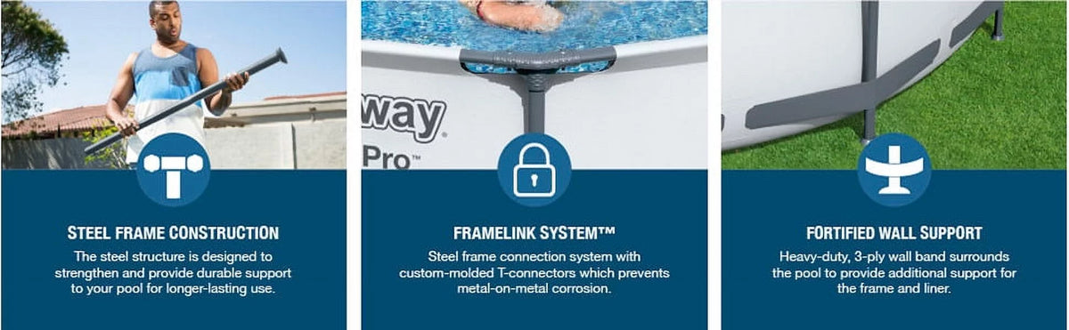 12-Foot by 30-inch Round Frame Swimming Pool Set N437