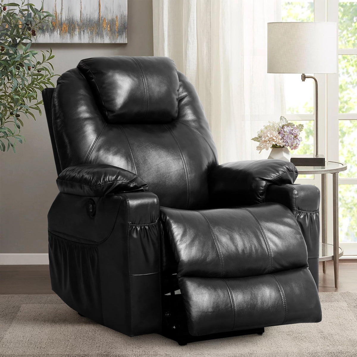 Large Power Lift Recliner Chair with Massage and Heating A72612