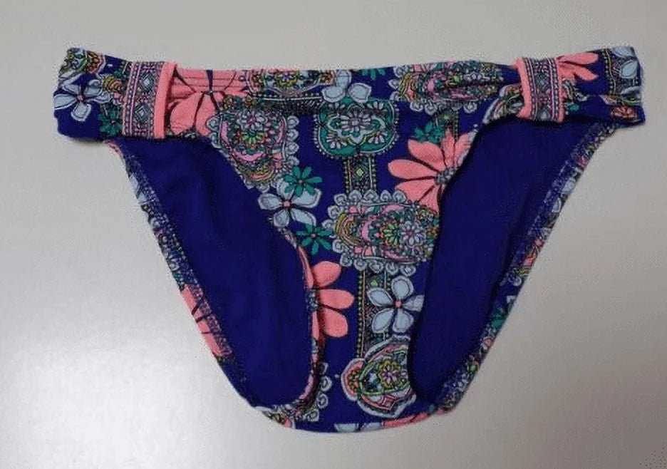 Blue Multi Printed Floral Hipster Bikini Swim Bottom F975679