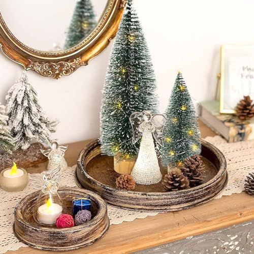 Mini Bottle Brush Christmas Trees with Lights A152718