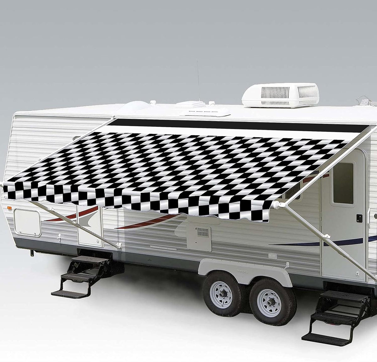 Heavy Duty Weatherproof Vinyl RV Awning Fabric Replacement 21' U421