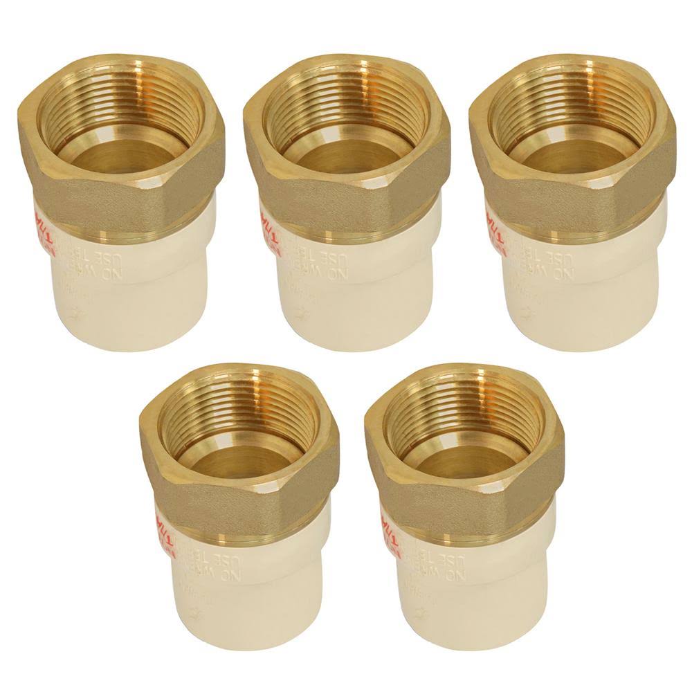 1-1/4 in. FIP x 1-1/4 in. Lead Free Brass PVC Adapter Pipe Fitting B81352